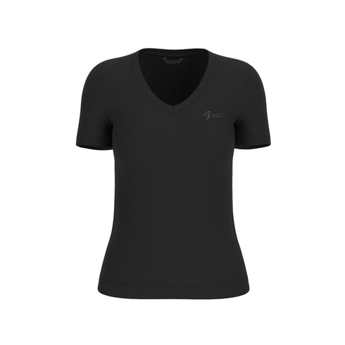 GUESS T-shirt T-shirt Donna con scollo a V Nero P25 - GUESSW5GP31KCSX2 - JBLK - XS - Francavilla Moda